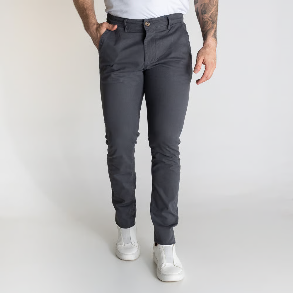 Calça sarja premium chumbo
